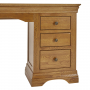 French Louis Oak Twin Pedestal Desk