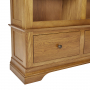 French Louis Oak Grand Library Bookcase with 3 Drawers