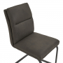 Bronx Industrial Dining Chair – Grey Faux Leather