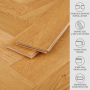 Natural Oak Herringbone Engineered Flooring – 14mm Thick x L 600 x W 125 (1.2m2 pack size)