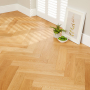 Natural Oak Herringbone Engineered Flooring – 14mm Thick x L 600 x W 125 (1.2m2 pack size)