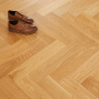 Natural Oak Herringbone Engineered Flooring – 14mm Thick x L 600 x W 125 (1.2m2 pack size)