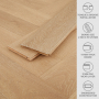 Limed Oak Herringbone Engineered Flooring – 14mm Thick x L 600 x W 125 (1.2m2 pack size)