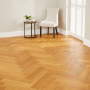 Honey Oak Herringbone Engineered Flooring – 14mm Thick x L 600 x W 125 (1.2m2 pack size)