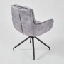 Harry Swivel Dining Chair – Vintage Grey Velvet