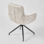 Harry Swivel Dining Chair – Vintage Pearl Velvet