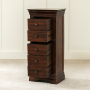 French Hardwood Mahogany Stained 5 Drawer Tallboy Chest of Drawers