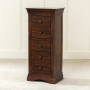 French Hardwood Mahogany Stained 5 Drawer Tallboy Chest of Drawers