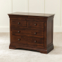 French Hardwood Mahogany Stained 2 over 2 Drawer Chest of Drawers