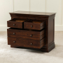 French Hardwood Mahogany Stained 2 over 2 Drawer Chest of Drawers