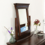 French Hardwood Mahogany Stained Dressing Table & Mirror Set