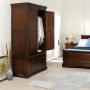 French Hardwood Mahogany Stained 2 Door 2 Drawer Double Wardrobe