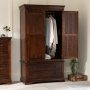 French Hardwood Mahogany Stained 2 Door 2 Drawer Double Wardrobe