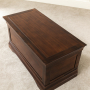 French Hardwood Mahogany Stained Blanket Storage Box