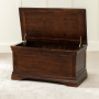 French Hardwood Mahogany Stained Blanket Storage Box