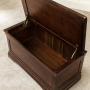 French Hardwood Mahogany Stained Blanket Storage Box