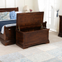 French Hardwood Mahogany Stained Blanket Storage Box