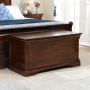 French Hardwood Mahogany Stained Blanket Storage Box