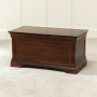 French Hardwood Mahogany Stained Blanket Storage Box