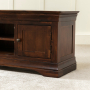 French Hardwood Mahogany Stained TV Unit - Up to 60" TV Size