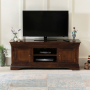 French Hardwood Mahogany Stained TV Unit - Up to 60" TV Size