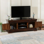 French Hardwood Mahogany Stained TV Unit - Up to 60" TV Size