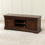 French Hardwood Mahogany Stained TV Unit - Up to 60" TV Size