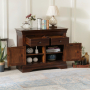 French Hardwood Mahogany Stained Small Sideboard