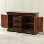 French Hardwood Mahogany Stained Large Sideboard