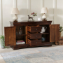 French Hardwood Mahogany Stained Large Sideboard