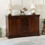 French Hardwood Mahogany Stained Large Sideboard