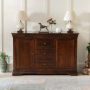 French Hardwood Mahogany Stained Large Sideboard