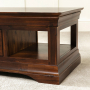 French Hardwood Mahogany Stained 1 Drawer Coffee Table