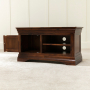 French Hardwood Mahogany Stained Small TV Unit - Up to 48" TV Size