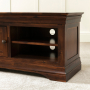 French Hardwood Mahogany Stained Small TV Unit - Up to 48" TV Size