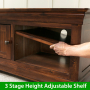 French Hardwood Mahogany Stained Small TV Unit - Up to 48" TV Size