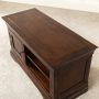 French Hardwood Mahogany Stained Small TV Unit - Up to 48" TV Size