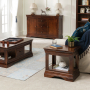 French Hardwood Mahogany Stained Lamp Table