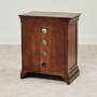 French Hardwood Mahogany Stained Glazed Hi-Fi Media Unit Cabinet