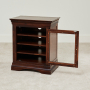 French Hardwood Mahogany Stained Glazed Hi-Fi Media Unit Cabinet