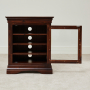 French Hardwood Mahogany Stained Glazed Hi-Fi Media Unit Cabinet