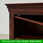 French Hardwood Mahogany Stained Glazed Hi-Fi Media Unit Cabinet