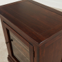 French Hardwood Mahogany Stained Glazed Hi-Fi Media Unit Cabinet