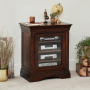 French Hardwood Mahogany Stained Glazed Hi-Fi Media Unit Cabinet