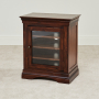 French Hardwood Mahogany Stained Glazed Hi-Fi Media Unit Cabinet