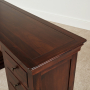 French Hardwood Mahogany Stained Twin Pedestal Desk