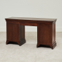 French Hardwood Mahogany Stained Twin Pedestal Desk