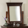 French Hardwood Twin Pedestal Dressing Table Set with Mirror & Stool