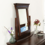 French Hardwood Twin Pedestal Dressing Table Set with Mirror