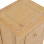 Cheshire Weathered Limed Oak Slim 2 Drawer Bedside Table